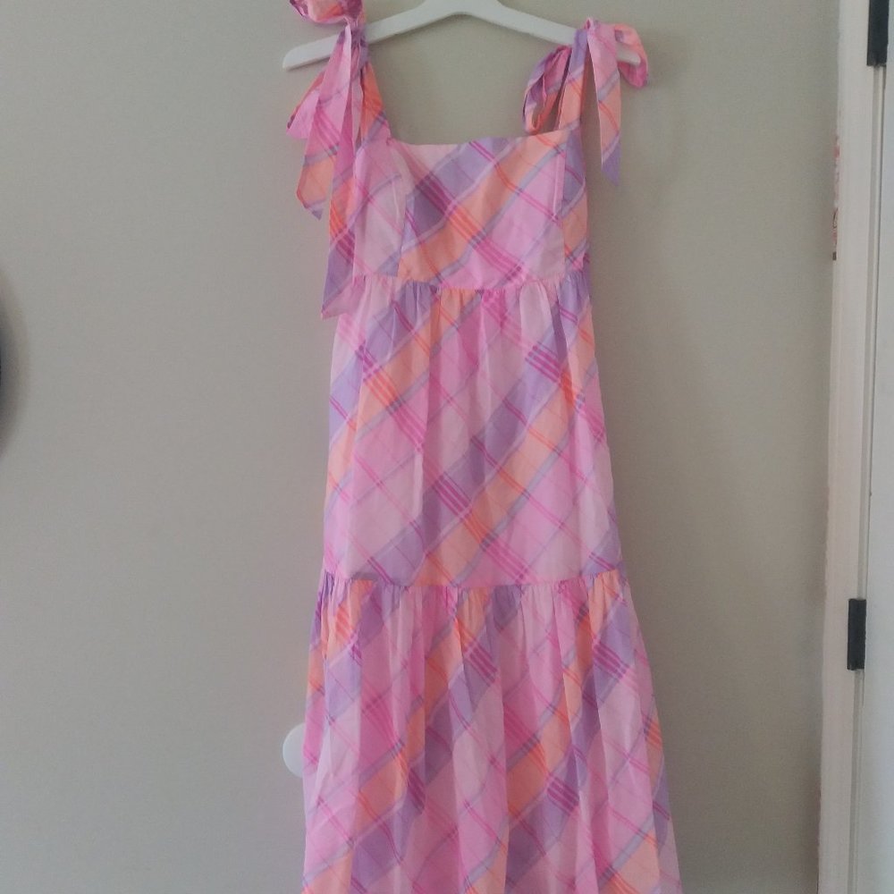 Lily Pulitzer pink plaid dress size 12